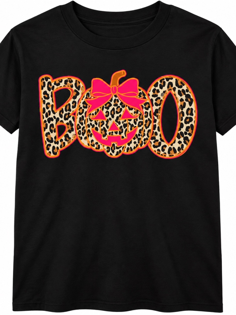 Adult Small NWOT Leopard Boo Graphic Tee